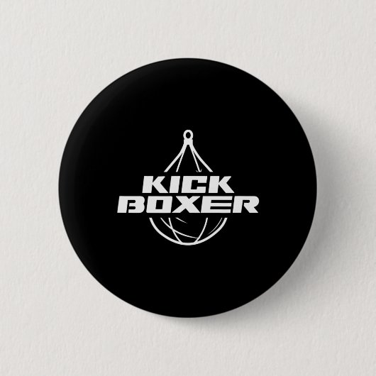 Kickboxer Kick Boxing Kampfsport Kickboxing Kick Button (Vorderseite)