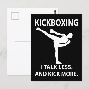 Kickboxer Kickbox-Kämpfer Kickboxen Postkarte