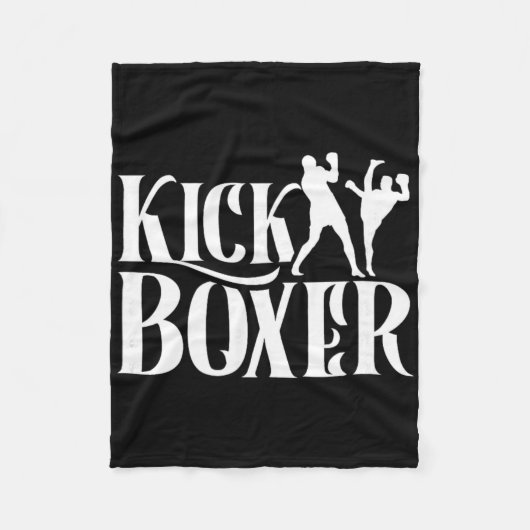 Kickboxer Kickbox Kick Boxing Kickboxing Kampfspor Fleecedecke (Vorderseite)