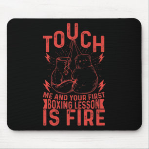 Kickboxer Kickboxen Boxer Boxen Vintage-Design _ Mousepad