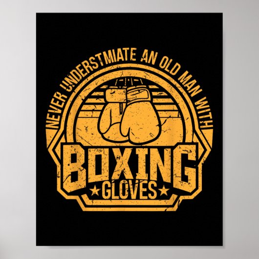 Kickboxer Kickboxen Boxer Boxen Vintage Design  Poster (Vorne)