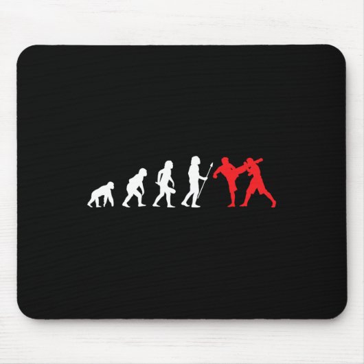 Kickboxer Kickboxen Entwicklung Training Kampf  Mousepad (Vorne)