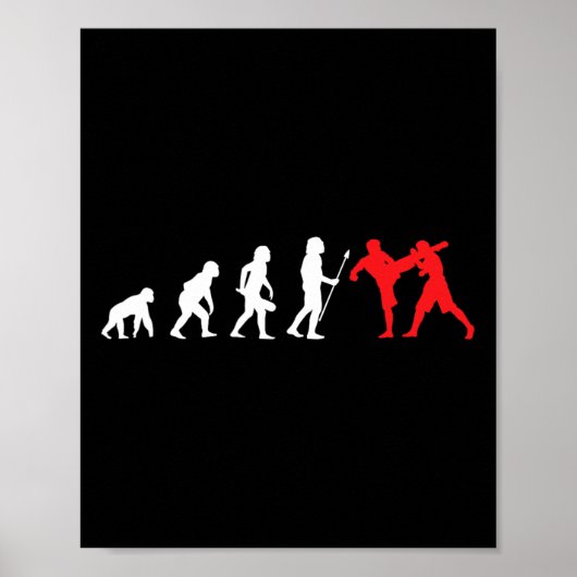Kickboxer Kickboxen Entwicklungs-Training Kampf Poster (Vorne)
