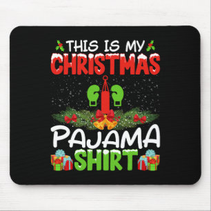 Kickboxer Kickboxen Weihnachten Pyjama-Shirt Chris Mousepad