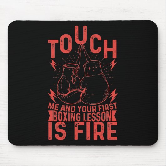 Kickboxer Kickboxing Boxer Boxing Vintage Design _ Mousepad (Vorne)
