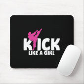 Kickboxer Mädchen Kämpferin Kickboxen Kampfsport M Mousepad (Mit Mouse)