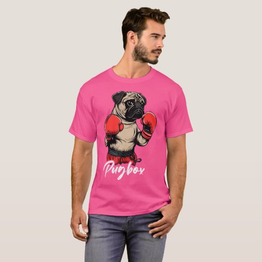 Kickboxer Mops Dog Boxer Boxer Boxhandschuhe Kickb T-Shirt (Vorne ganz)