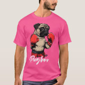 Kickboxer Mops Dog Boxer Boxer Boxhandschuhe Kickb T-Shirt (Vorderseite)