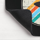 Kickboxer-Silhouette Retro-Motivation Geschenke Mousepad (Ecke)