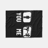 Kickboxer Stolze Lustige Männer Kickboxen Fleecedecke (Vorderseite (Horizontal))