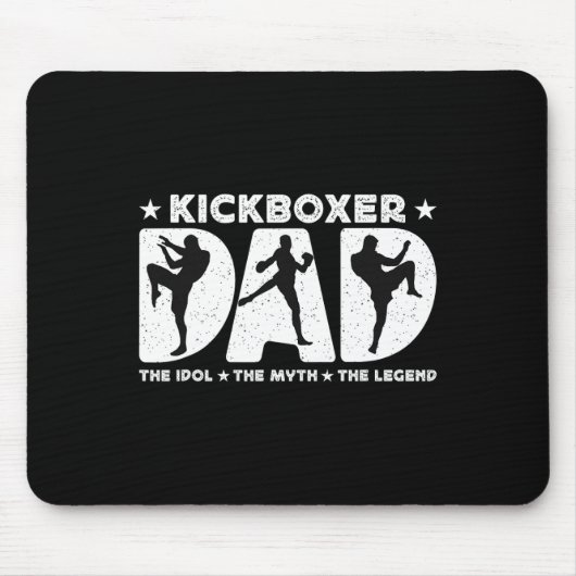 Kickboxer Vater Der Idol Der Mythos Liebt Kickboxe Mousepad (Vorne)