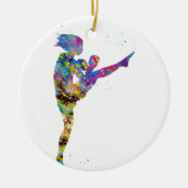 Kickboxerin Keramik Ornament (Vorne)