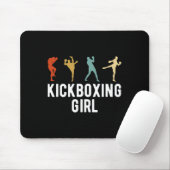 Kickboxerin Mädchen Kickboxer Mousepad (Mit Mouse)