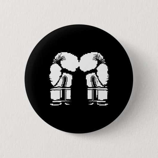 Kickboxhandschuhe Pixel Art Sanda  Button (Vorderseite)