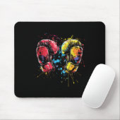 Kickboxhandschuhe Splotch Kampfsportler Mousepad (Mit Mouse)