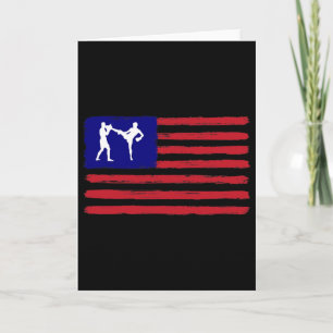 Kickboxing 4. Juli Patriotisch Abgenutzt Americ Karte