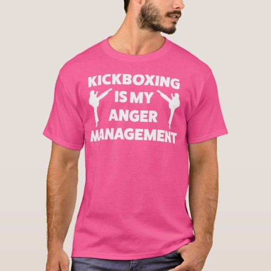 Kickboxing Anger Management Funny für Kickboxen T-Shirt (Vorderseite)