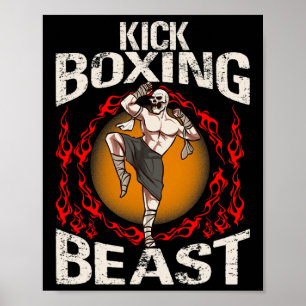 Kickboxing-Biest Brasilianische Kampfkunst Bedräng Poster