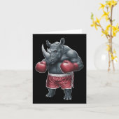 Kickboxing Boxer Rhino Workout Muay Thai Rh Karte (Gelbe Blume)