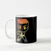 Kickboxing Boy Cartoon Look Kickboxer Karate Kaffeetasse (Links)