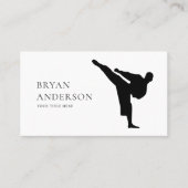 Kickboxing - Business Card für Kampfkunst Visitenkarte (Vorderseite)