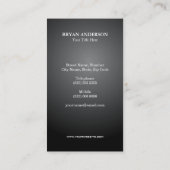 Kickboxing - Business Card für Kampfkunst Visitenkarte (Rückseite)