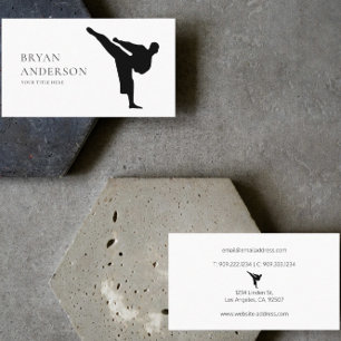 Kickboxing - Business Card für Kampfkunst Visitenkarte
