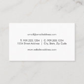 Kickboxing - Business Card für Kampfkunst Visitenkarte (Rückseite)
