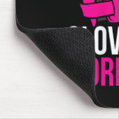 Kickboxing Chick Kickboxer Training Gloves On Worl Mousepad (Ecke)