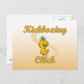 Kickboxing Chick.png Postkarte (Vorne/Hinten)