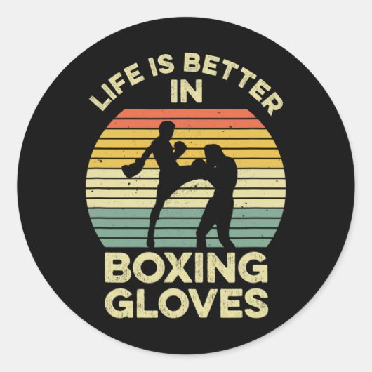 Kickboxing Design For A Muay Thai Fighter  Runder Aufkleber (Vorderseite)