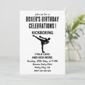 Kickboxing Fighter Boxer Geburtstag Kickboxing Einladung (Stehend Vorderseite)