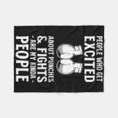 Kickboxing Fights Kickboxing Fan Professional Kick Fleecedecke (Vorderseite (Horizontal))