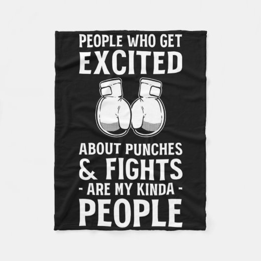 Kickboxing Fights Kickboxing Fan Professional Kick Fleecedecke (Vorderseite)
