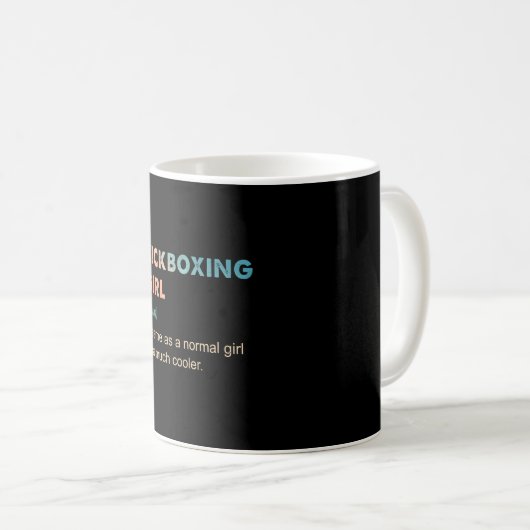 Kickboxing Girl Definition Funny Kickboxing Lover Kaffeetasse (VorderseiteRechts)