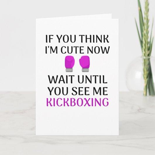 Kickboxing Girl | Kickboxer Women Muay Thai Karte (Vorderseite)