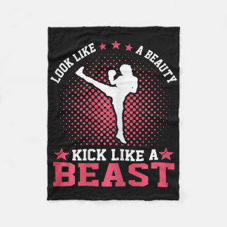 Kickboxing Girl - Look Like A Beauty Kick Like A B Fleecedecke