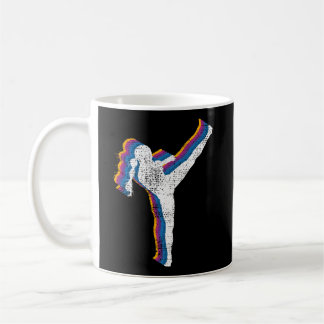 Kickboxing Girl Vintag Kickboxer-Geschenk Kaffeetasse