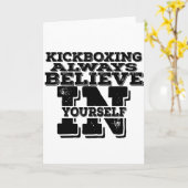 KICKBOXING GLAUBT IMMER AN SICH KARTE (Gelbe Blume)