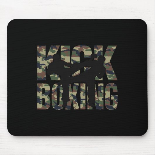 Kickboxing Grunge Design Fight Between Two Kickbox Mousepad (Vorne)