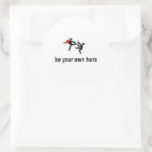 Kickboxing Hero Runder Aufkleber (Tasche)