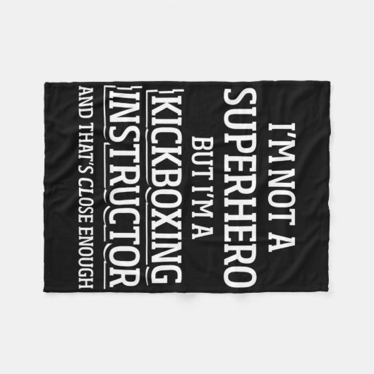 Kickboxing Instructor Kick Boxing Workout _5 Fleecedecke (Vorderseite (Horizontal))