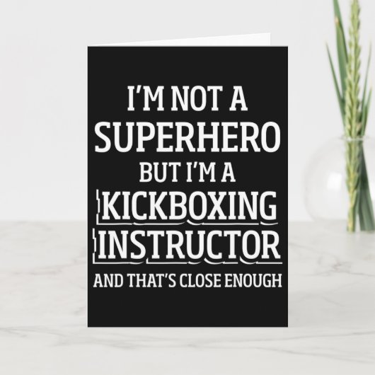 Kickboxing Instructor Kick Boxing Workout _5  Karte (Vorderseite)