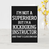 Kickboxing Instructor Kick Boxing Workout _5  Karte (Gelbe Blume)