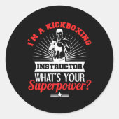 Kickboxing Instructor Kickboxer Job Title Runder Aufkleber (Vorderseite)