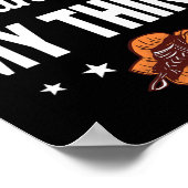 Kickboxing Is Kind Of My Thing Kickboxer Karate Bo Poster (Ecke)
