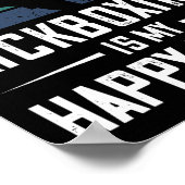 Kickboxing Is My Happy Hour Funny Kick Boxing Poster (Ecke)
