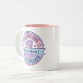 Kickboxing Is My Therapy Personalized Name Zweifarbige Tasse (Vorderseite Links)