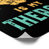 Kickboxing Is My Therapy Sarcastic Funny Boxing Ki Poster (Ecke)