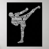 Kickboxing Kickboxer Karate Men Kids Boys  Poster (Vorne)